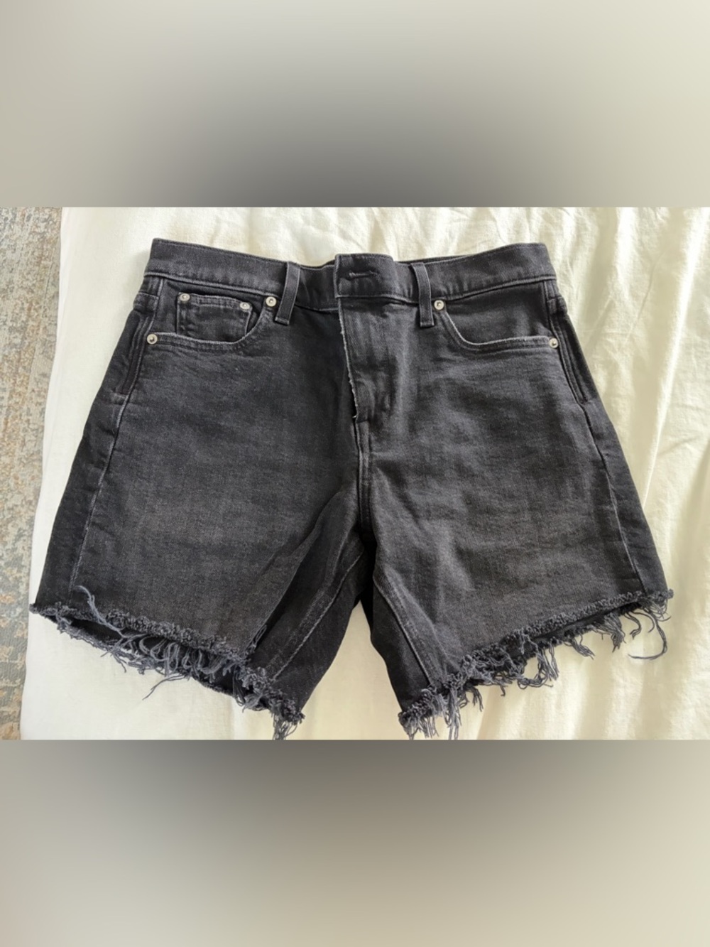 AYR The Day Off Black Denim Shorts